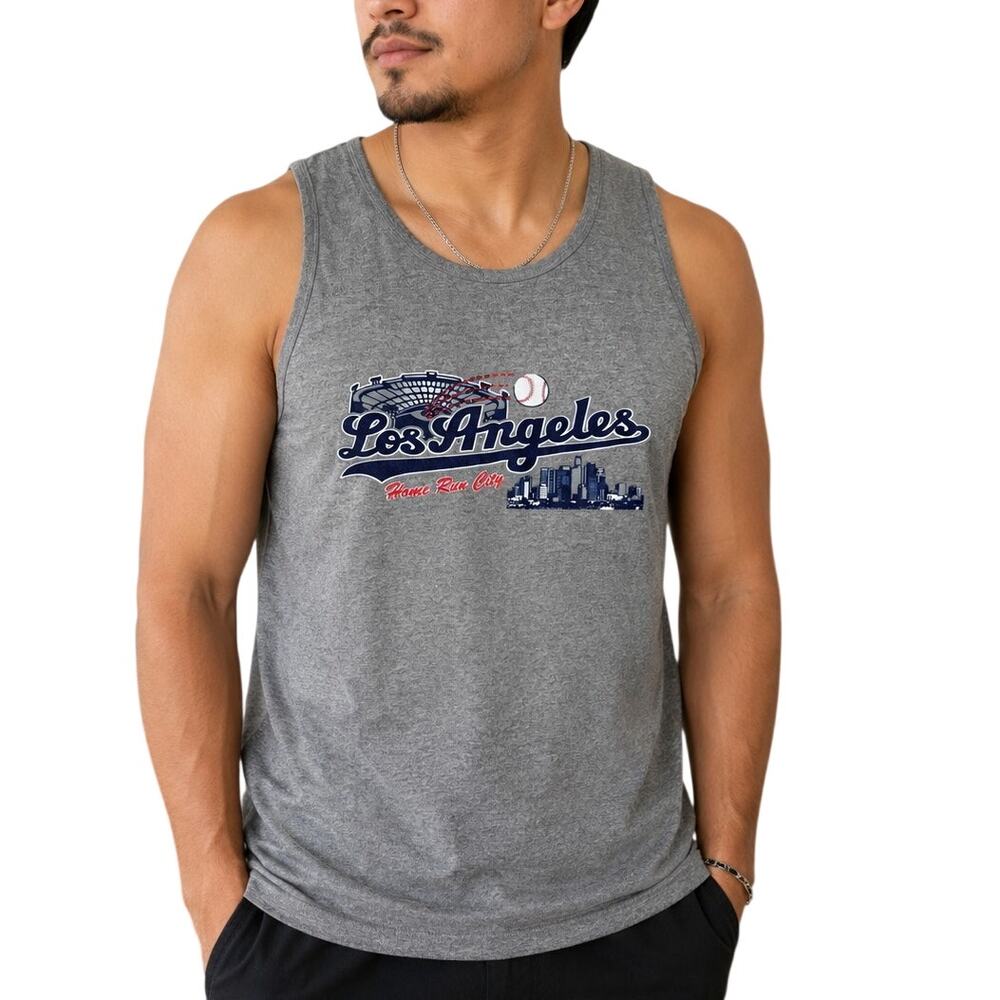 Los Angeles Home Run City Baseball Graphic Tank Top Men’s Large